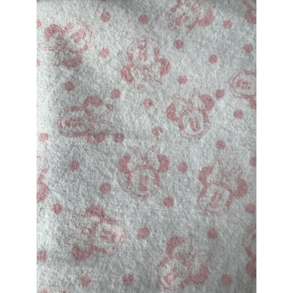 2 Vintage Disney Baby Minnie Mouse Cotton Flannel Receiving Blankets Pink - Picture 2 of 7